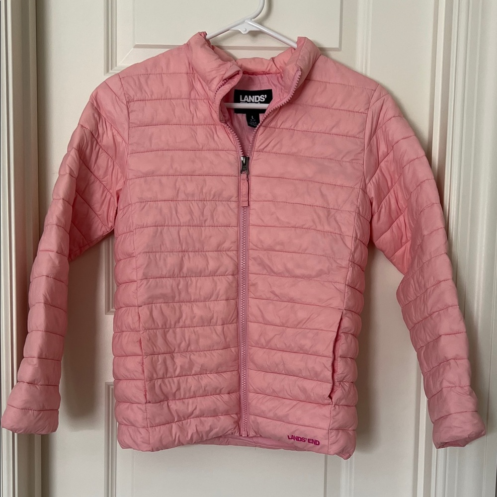 Lands' End Light Pink Quilted Jacket